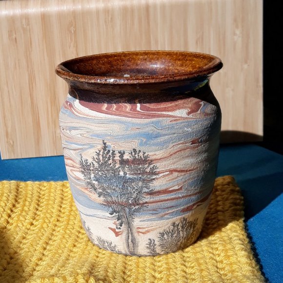 The Potters Hand Other - The Potters Hand vase blue sky and earth tones